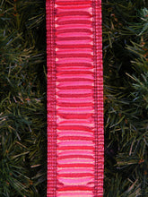 Load image into Gallery viewer, VINTAGE RED RUFFLED DBL-WIRED 2" 25FT RIBBON GARLAND