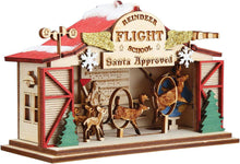 Load image into Gallery viewer, OLD WORLD CHRISTMAS GINGER COTTAGES REINDEER FLIGHT SCHOOL XMAS ORNAMENT 80038