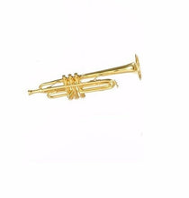 Load image into Gallery viewer, KURT S ADLER POLISHED BRASS TRUMPETw/CASE MUSICAL INSTRUMENT CHRISTMAS ORNAMENT