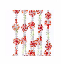 Load image into Gallery viewer, KURT ADLER 9' ACRYLIC RED/GREEN/WHITE BEADED GARLAND w/ PEPPERMINT SWIRL CANDY