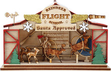 Load image into Gallery viewer, OLD WORLD CHRISTMAS GINGER COTTAGES REINDEER FLIGHT SCHOOL XMAS ORNAMENT 80038