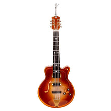 Load image into Gallery viewer, KURT ADLER HOLLOW BODY SUNBURST ELECTRIC GUITAR MUSICAL INSTRUMENT XMAS ORNAMENT