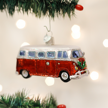 Load image into Gallery viewer, OLD WORLD CHRISTMAS CAMPER VAN CAMPING VEHICLE GLASS CHRISTMAS ORNAMENT 46042