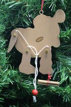 Load image into Gallery viewer, KURT S. ADLER VINTAGE 1990's ANIMATED WOODEN SANTA DOG CHRISTMAS TREE ORNAMENT
