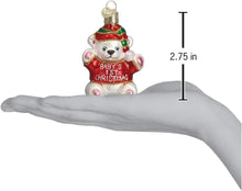 Load image into Gallery viewer, OLD WORLD CHRISTMAS BABY'S 1ST CHRISTMAS CHRISTMAS BEAR ORNAMENT 12093