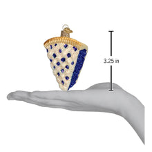 Load image into Gallery viewer, OLD WORLD CHRISTMAS BLUEBERRY PIE BLOWN GLASS CHRISTMAS ORNAMENT 32155