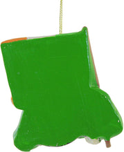 Load image into Gallery viewer, KURT ADLER 4" RESIN IRISH SANTA w/FLAG & POT OF GOLD CHRISTMAS ORNAMENT E0675