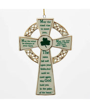 Load image into Gallery viewer, KURT ADLER 5" PORCELAIN IRISH CROSS IRISH HERITAGE CHRISTMAS ORNAMENT J4102