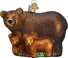 Load image into Gallery viewer, OLD WORLD CHRISTMAS BEAR WITH CUBS GLASS CHRISTMAS ORNAMENT 12199