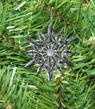 Load image into Gallery viewer, KURT S. ADLER CLEAR ACRYLIC CRYSTAL SNOWFLAKE CHRISTMAS TREE ORNAMENT STYLE C