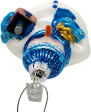 Load image into Gallery viewer, KURT ADLER 4.24" NOBLE GEMS GLASS HANUKKAH SNOWMAN HOLIDAY ORNAMENT NB1740
