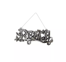 Load image into Gallery viewer, KURT ADLER ANTIQUE SILVER FINISH VINTAGE WORD "PEACE" CHRISTMAS ORNAMENT D2927
