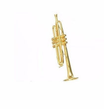 Load image into Gallery viewer, KURT S ADLER POLISHED BRASS TRUMPETw/CASE MUSICAL INSTRUMENT CHRISTMAS ORNAMENT
