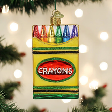 Load image into Gallery viewer, OLD WORLD CHRISTMAS BOX OF CRAYONS GLASS CHRISTMAS ORNAMENT 32458
