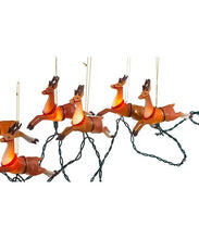 Load image into Gallery viewer, KURT ADLER 11' SANTA SLED w/8 REINDEER 10-LIGHT SET NOVELTY LIGHTS UL1861
