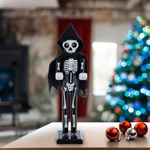 Load image into Gallery viewer, KURT ADLER 15" WOODEN SKELETON NUTCRACKER HALLOWEEN TABLETOP DECORATION HW1913
