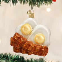Load image into Gallery viewer, OLD WORLD CHRISTMAS BACON AND EGGS GLASS MORNING MEAL CHRISTMAS ORNAMENT 32210
