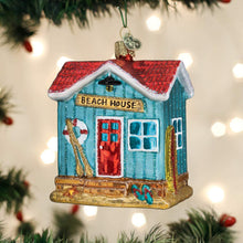 Load image into Gallery viewer, OLD WORLD CHRISTMAS BEACH HOUSE GLASS CHRISTMAS ORNAMENT 20112
