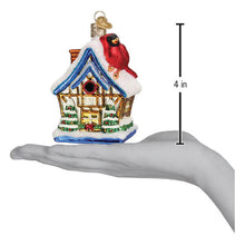 Load image into Gallery viewer, OLD WORLD CHRISTMAS CARDINAL BIRDHOUSE BLOWN GLASS CHRISTMAS ORNAMENT 16149

