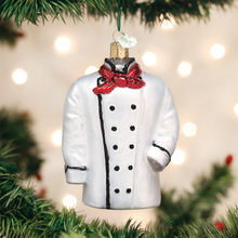 Load image into Gallery viewer, OLD WORLD CHRISTMAS CHEF'S COAT DOUBLE BREASTED JACKET GLASS XMAS ORNAMENT 32311
