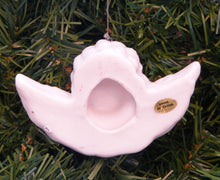 Load image into Gallery viewer, KSA WHITE PORECLAIN CHERUB CUPID w/ WINGS XMAS ORNAMENT
