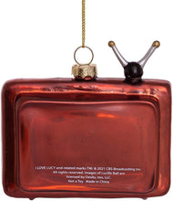 Load image into Gallery viewer, KURT ADLER "I LOVE LUCY" LUCY &amp; ETHEL RETRO TV GLASS CHRISTMAS ORNAMENT LU4211
