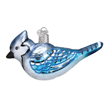 Load image into Gallery viewer, OLD WORLD CHRISTMAS BRIGHT BLUE JAY BLOWN GLASS CHRISTMAS ORNAMENT 16121
