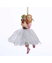 Load image into Gallery viewer, KURT ADLER 5" RESIN CLARA GIRL NUTCRACKER SUITE CHRISTMAS ORNAMENT C8419
