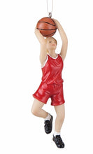 Load image into Gallery viewer, GALLERIE II 4.5" HAND PAINTED RESIN GIRL BASKETBALL PLAYER SPORTS XMAS ORNAMENT
