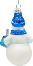 Load image into Gallery viewer, KURT ADLER 4.24" NOBLE GEMS GLASS HANUKKAH SNOWMAN HOLIDAY ORNAMENT NB1740
