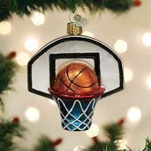 Load image into Gallery viewer, OLD WORLD CHRISTMAS BASKTEBALL HOOP BLOWN GLASS CHRISTMAS ORNAMENT 44164
