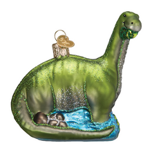 Load image into Gallery viewer, OLD WORLD CHRISTMAS BRONTOSAURUS PREHISTORIC DINOSAUR GLASS XMAS ORNAMENT 12471
