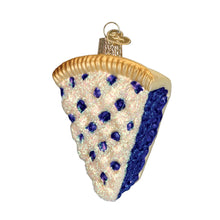 Load image into Gallery viewer, OLD WORLD CHRISTMAS BLUEBERRY PIE BLOWN GLASS CHRISTMAS ORNAMENT 32155

