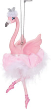 Load image into Gallery viewer, KURT ADLER RESIN FLAMINGO BALLERINA w/ PINK &amp; WHITE TUTU COASTAL XMAS ORNAMENT
