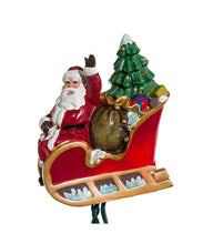 Load image into Gallery viewer, KURT ADLER 11' SANTA SLED w/8 REINDEER 10-LIGHT SET NOVELTY LIGHTS UL1861
