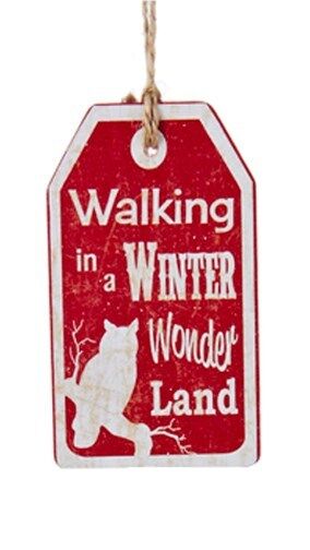 KURT ADLER WOODEN VINTAGE NATURE TAG ORNAMENT 