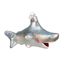 Load image into Gallery viewer, OLD WORLD CHRISTMAS SHARK NAUTICAL COASTAL GLASS CHRISTMAS ORNAMENT 12175
