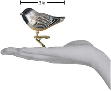 Load image into Gallery viewer, OLD WORLD CHRISTMAS CHEERY CHICKADEE GLASS CLIP-ON BIRD CHRISTMAS ORNAMENT 18068
