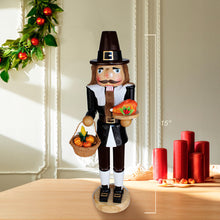Load image into Gallery viewer, KURT ADLER 15" WOODEN THANKSGIVING PILGRIM NUTCRACKER HOLIDAY DECORATION TH0420
