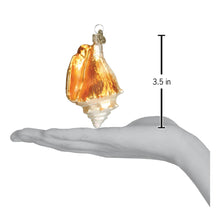 Load image into Gallery viewer, OLD WORLD CHRISTMAS GOLDEN SEASHELL GLASS NAUTICAL CHRISTMAS ORNAMENT 12178

