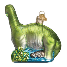 Load image into Gallery viewer, OLD WORLD CHRISTMAS BRONTOSAURUS PREHISTORIC DINOSAUR GLASS XMAS ORNAMENT 12471
