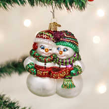 Load image into Gallery viewer, OLD WORLD CHRISTMAS BEST FRIENDS SNOWMAN GLASS CHRISTMAS ORNAMENT 24008
