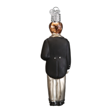 Load image into Gallery viewer, OLD WORLD CHRISTMAS BRUNETTE GROOM WEDDING GLASS CHRISTMAS ORNAMENT 24174
