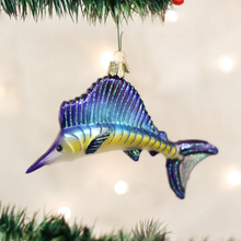 Load image into Gallery viewer, OLD WORLD CHRISTMAS SAILFISH NAUTICAL GLASS CHRISTMAS ORNAMENT 12226
