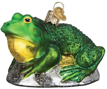 Load image into Gallery viewer, OLD WORLD CHRISTMAS BULL  FROG BLOWN GLASS CHRISTMAS ORNAMENT 12565
