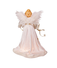 Load image into Gallery viewer, KURT ADLER 16" UL 10-LIGHT CREME &amp; GOLD ANGEL CHRISTMAS TREE TOPPER UL2216
