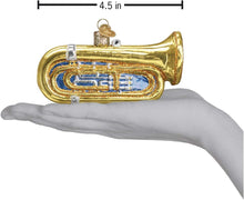 Load image into Gallery viewer, OLD WORLD CHRISTMAS TUBA GLASS MUSICAL INSTRUMENT CHRISTMAS ORNAMENT 38055
