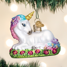 Load image into Gallery viewer, OLD WORLD CHRISTMAS BABY UNICORN CHRISTMAS ORNAMENT 12534

