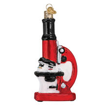 Load image into Gallery viewer, OLD WORLD CHRISTMAS MICROSCOPE OPTICAL INSTRUMENT GLASS CHRISTMAS ORNAMENT 36242
