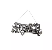 Load image into Gallery viewer, KURT ADLER ANTIQUE SILVER FINISH VINTAGE WORD "PEACE" CHRISTMAS ORNAMENT D2927
